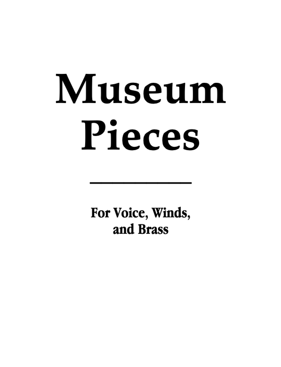 Museum Pieces