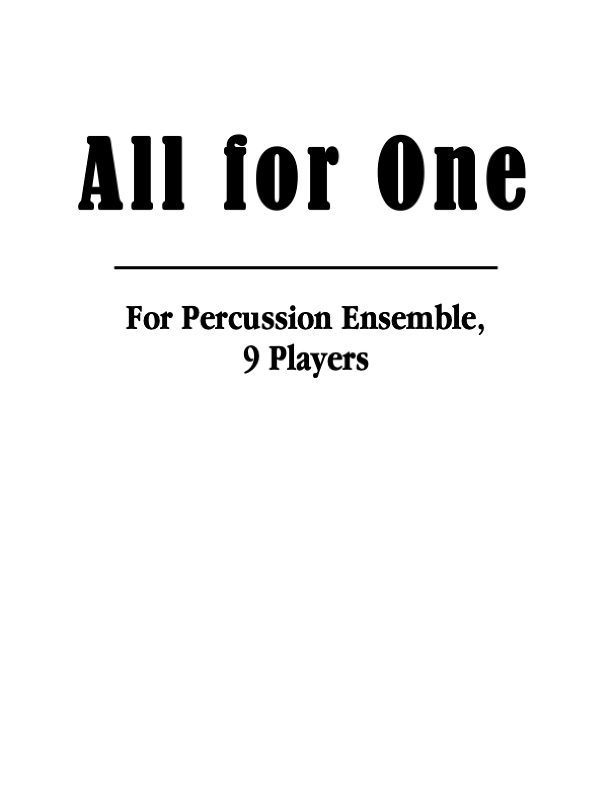 All for One
