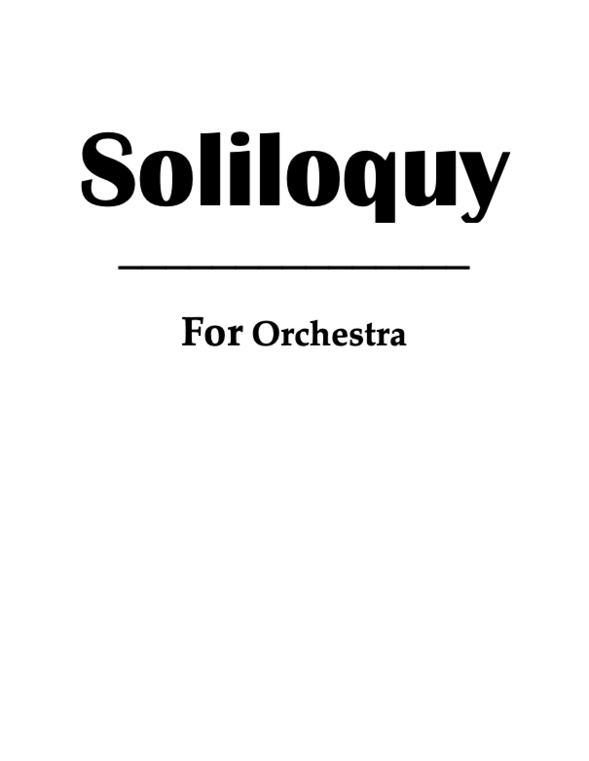 Soliloquy