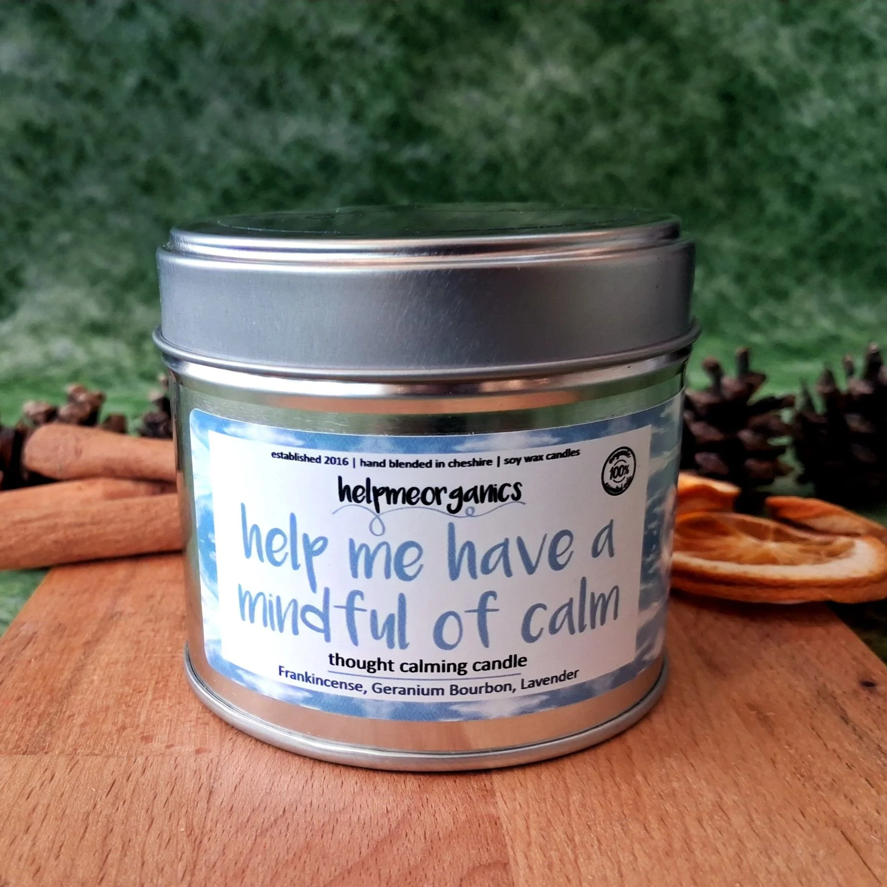 Find Your Calm handpoured candle | Helpmeorganics
