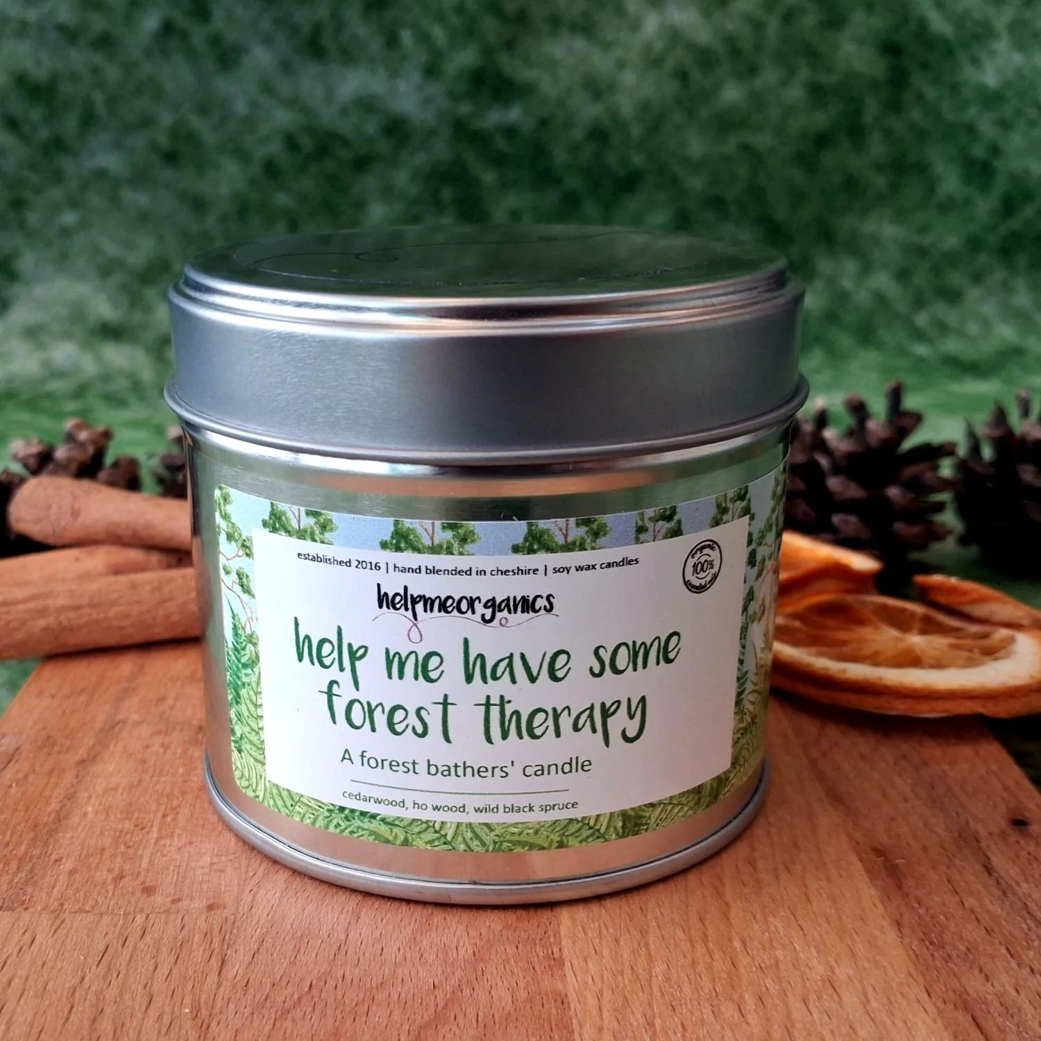 Forest Therapy Handpoured Soy Candle | Helpmeorganics