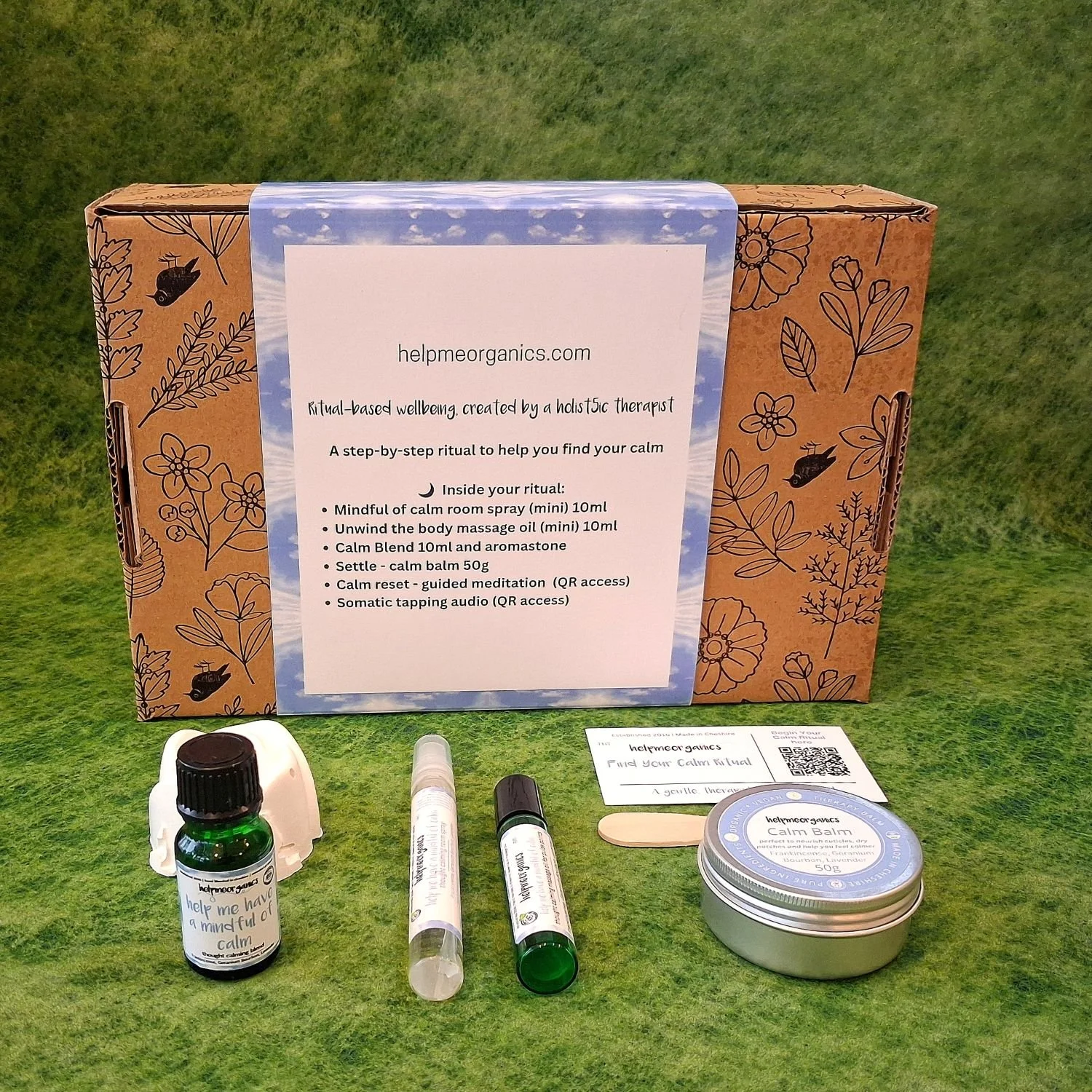 Find Your Calm back with contents | Helpmeorganics