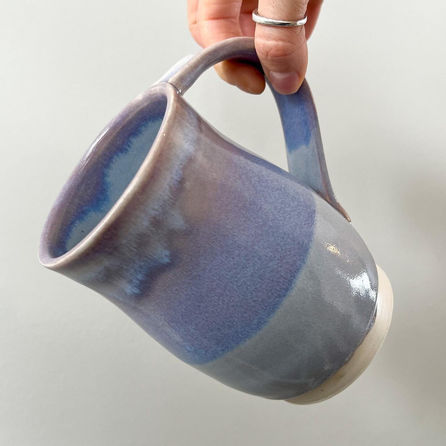 Loving all the spring colours 💜

This mug will be available in my shop update!

&bull;Clay is @tuckers.pottery Mid Smooth Stone White
&bull;Glaze is @maycocolors White Opal over Lavender Mist

#maycoglaze #maycoglazes #maycolavendermist #maycowhiteo