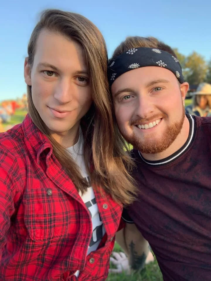 My partner and I enjoying a Concert on the Green in Shelburne last summer.
