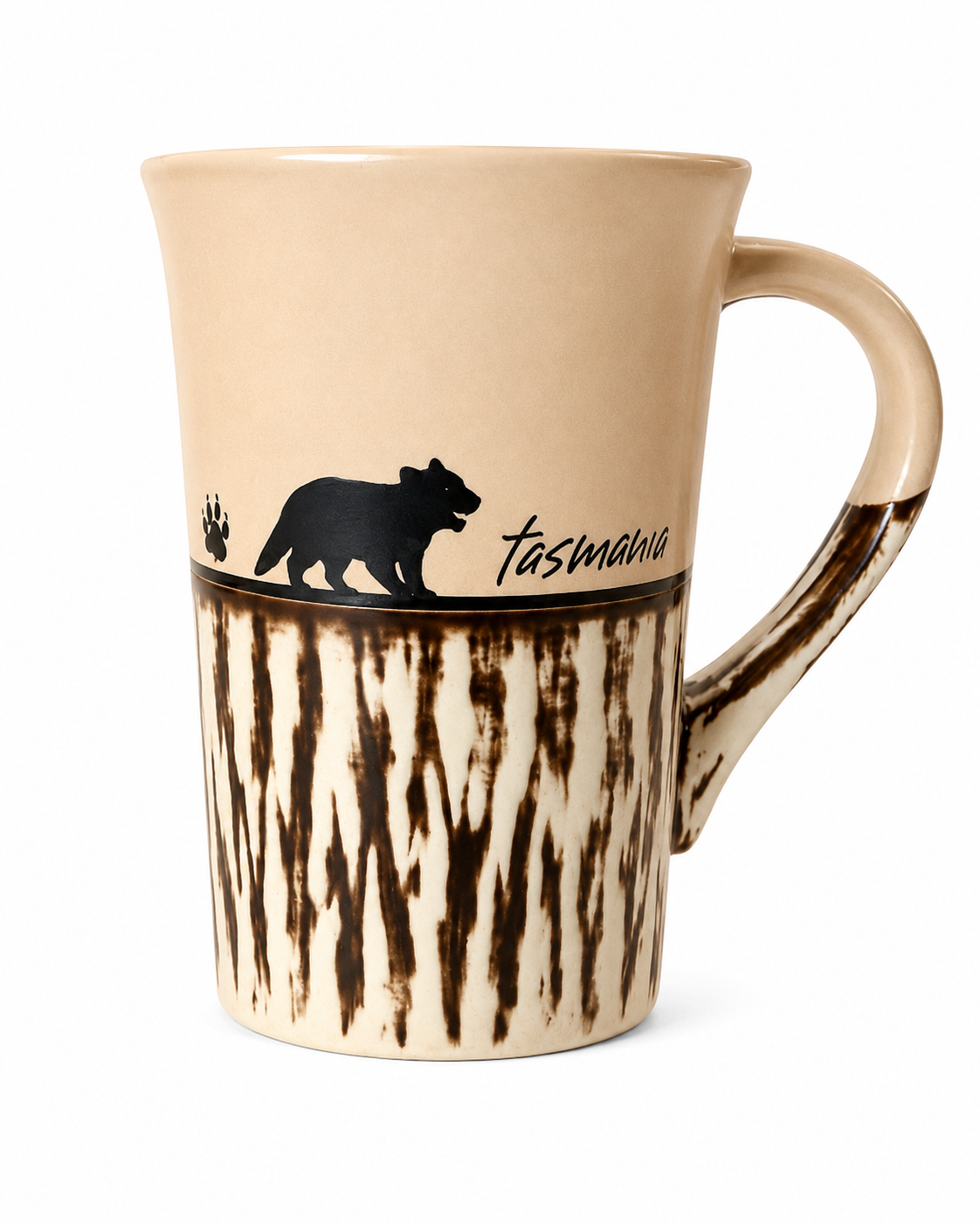 Tasmanian Devil Paw Print Ceramic Mug