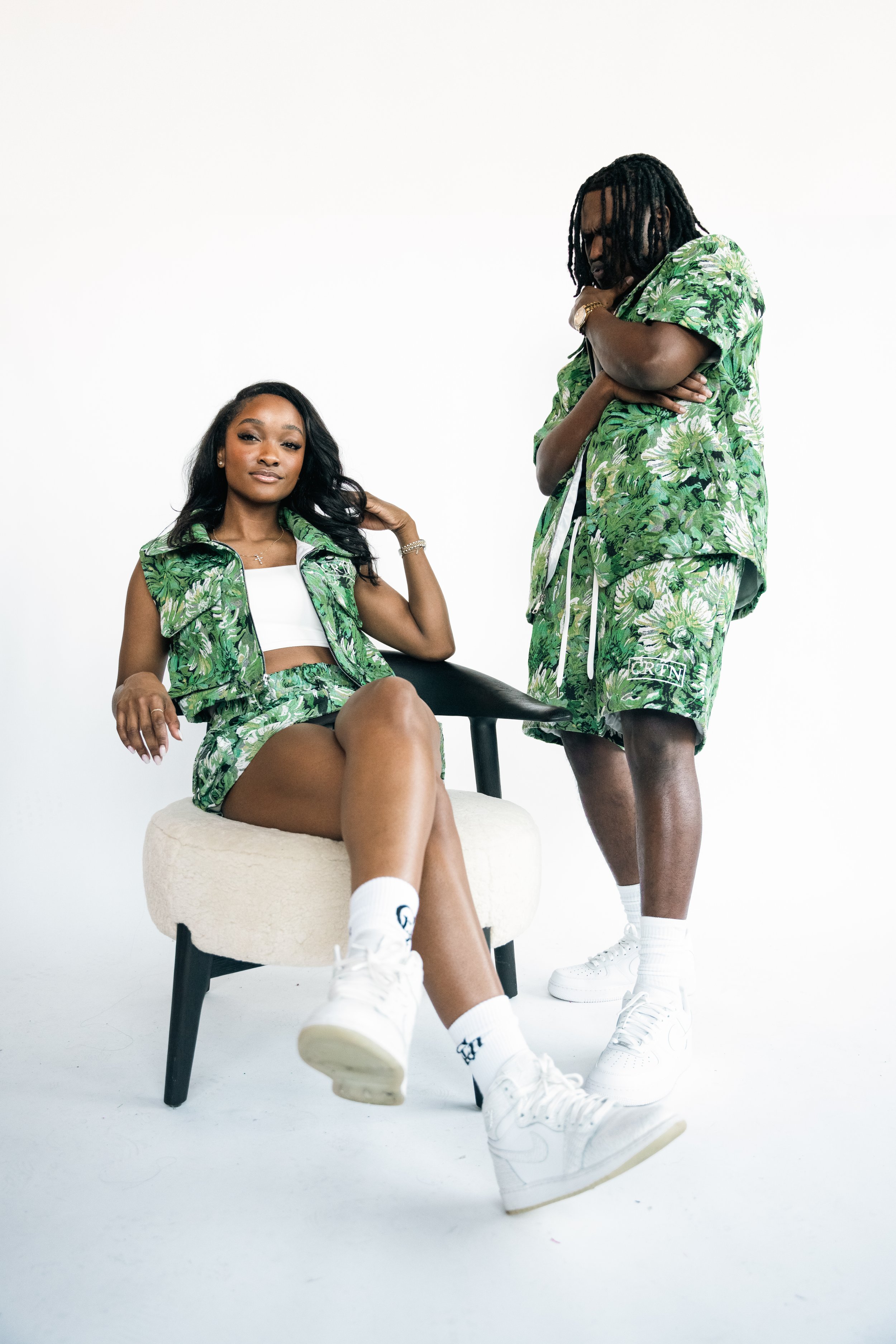 Bloom Crop Vest (Green)