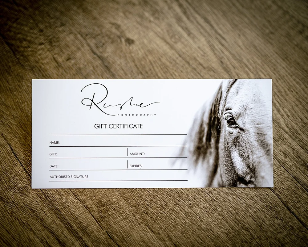 Printable Photo Session Pet Gift Certificate Template Gift