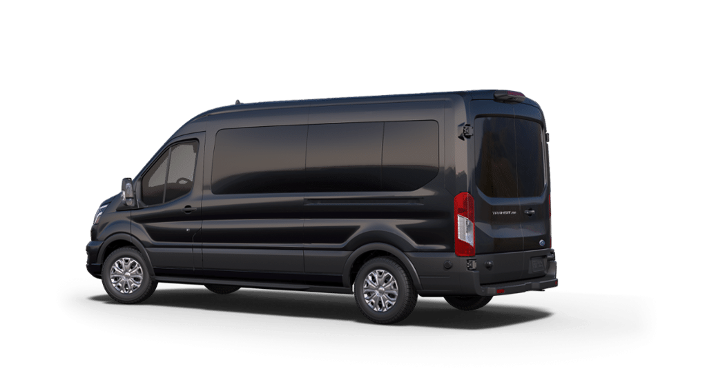 The 15-passenger, mid-roof Ford Transit 350 XLT