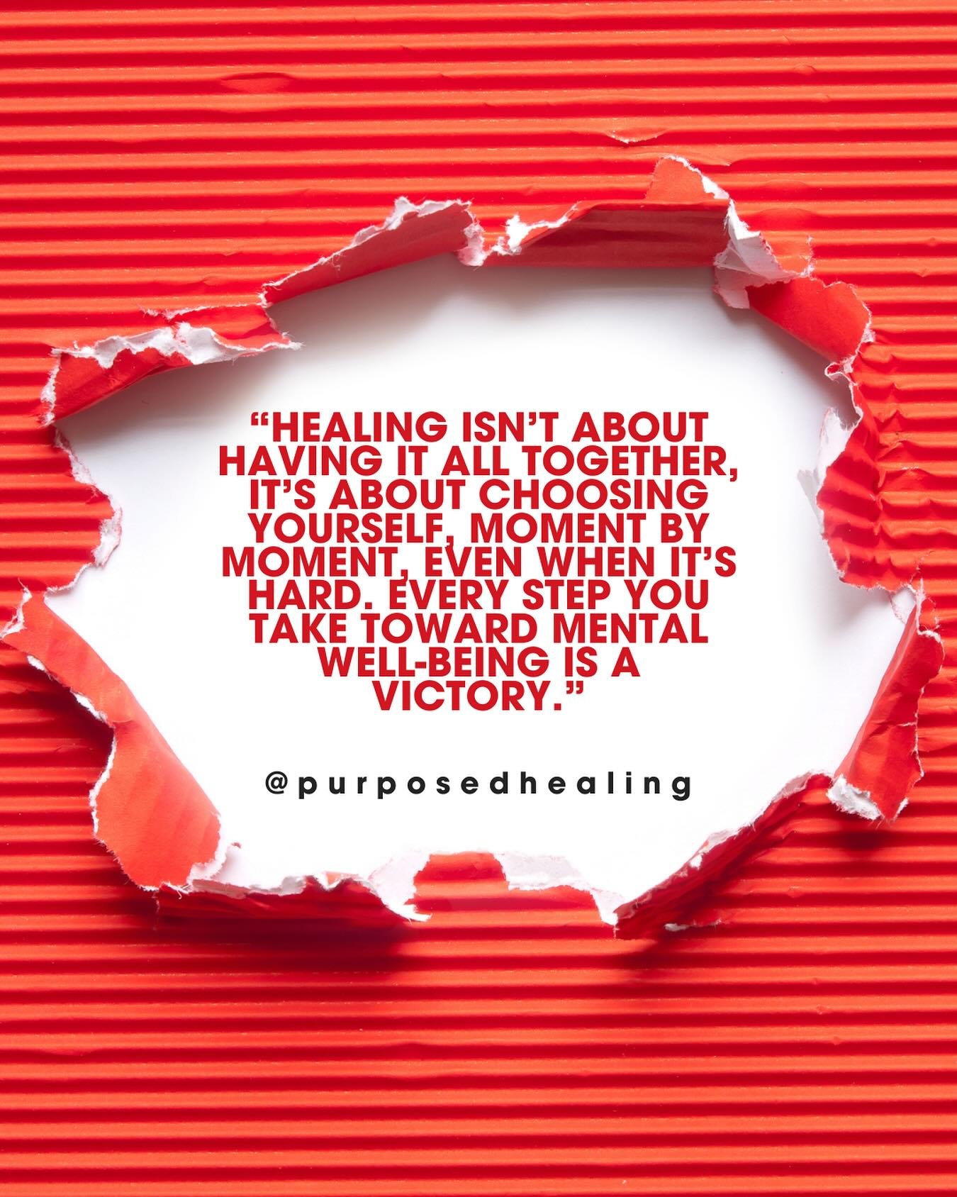 Healing isn&rsquo;t a destination, it&rsquo;s a daily decision. ⁣
⁣
Every time you choose YOU, your peace, your growth, your mental wellness, you&rsquo;re winning. It&rsquo;s not about having it all together. It&rsquo;s about showing up for yourself,