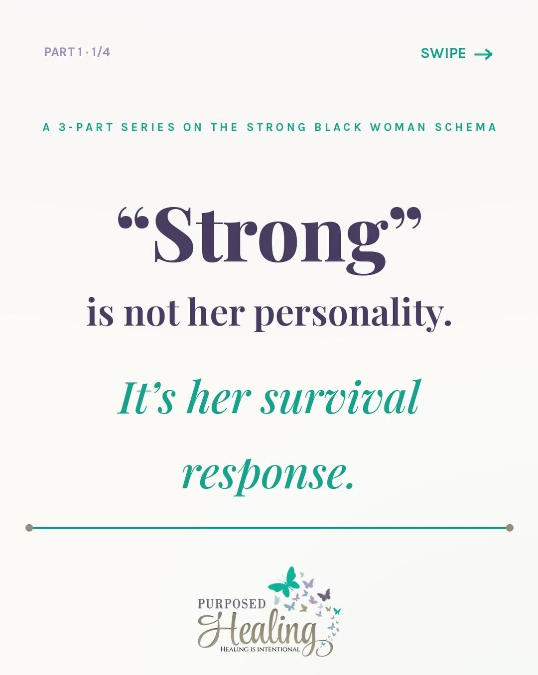 &ldquo;&ldquo;Strong Is Not a Personality&rdquo; 

She&rsquo;s not okay. She&rsquo;s just strong. 🖤
The Strong Black Woman schema is a cultural script &mdash; not a compliment. It tells Black women to be everything for everyone, to need nothing, and