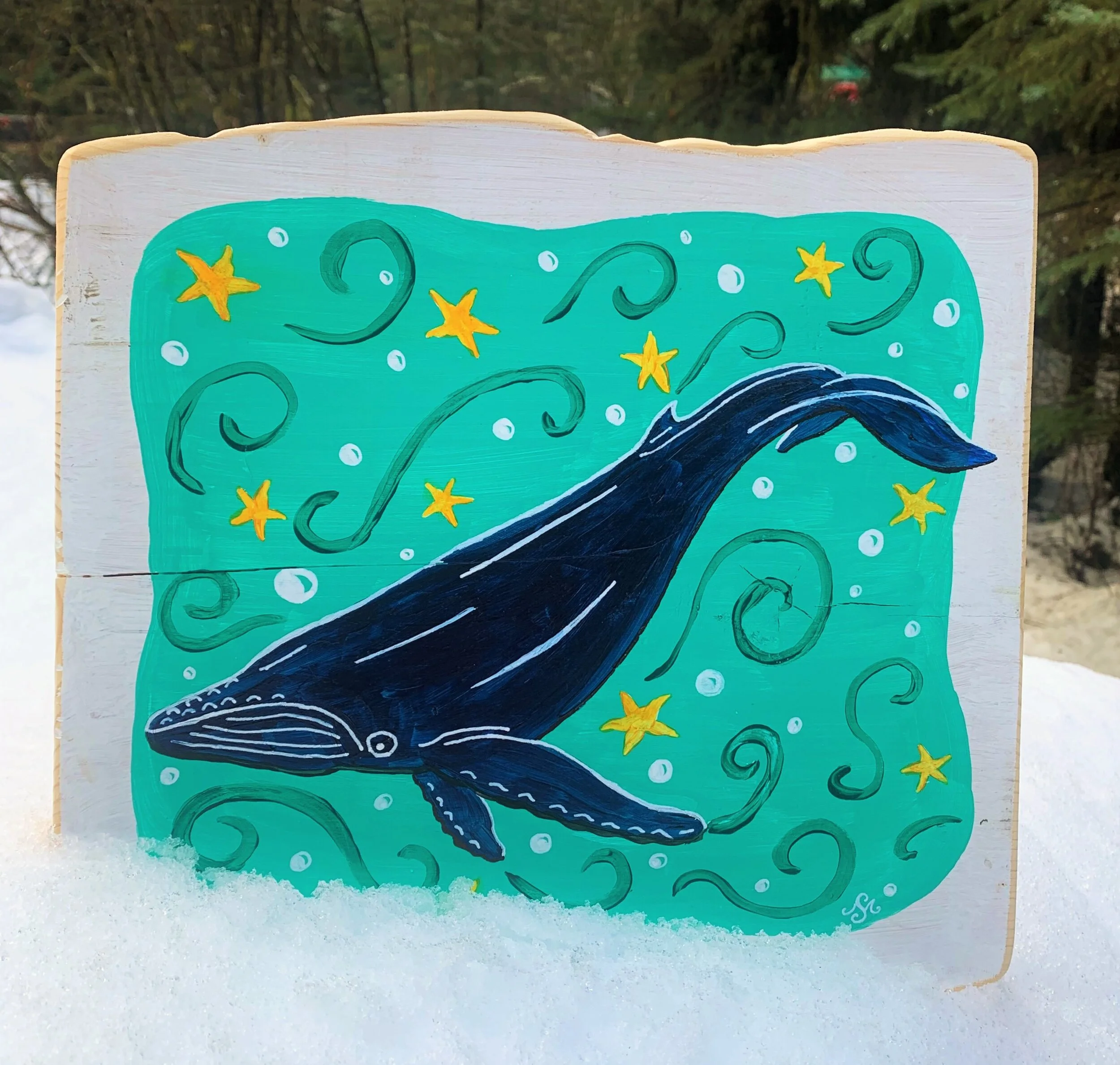 Folk Art Humpback Whale