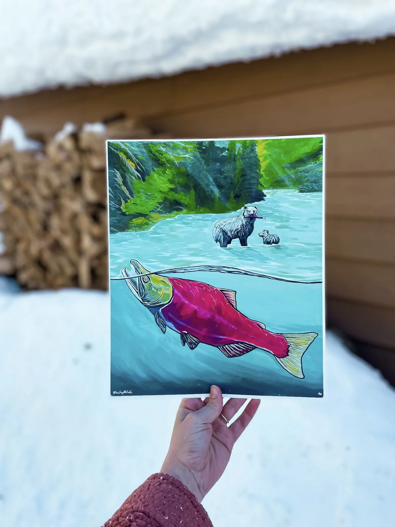 A Bear's Paradise Print