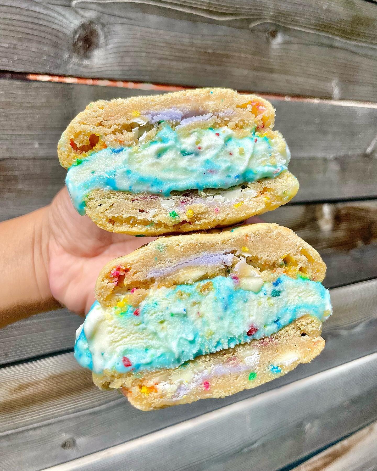 June Cookie of the Month: Celebration Cookie- Pride Edition! 

Happy Pride Month! This is our cake batter cookie base with white chocolate chips, confetti sprinkles, and stuffed with house-made icing 🍪🍦🍪

Available all of June, this was our most p