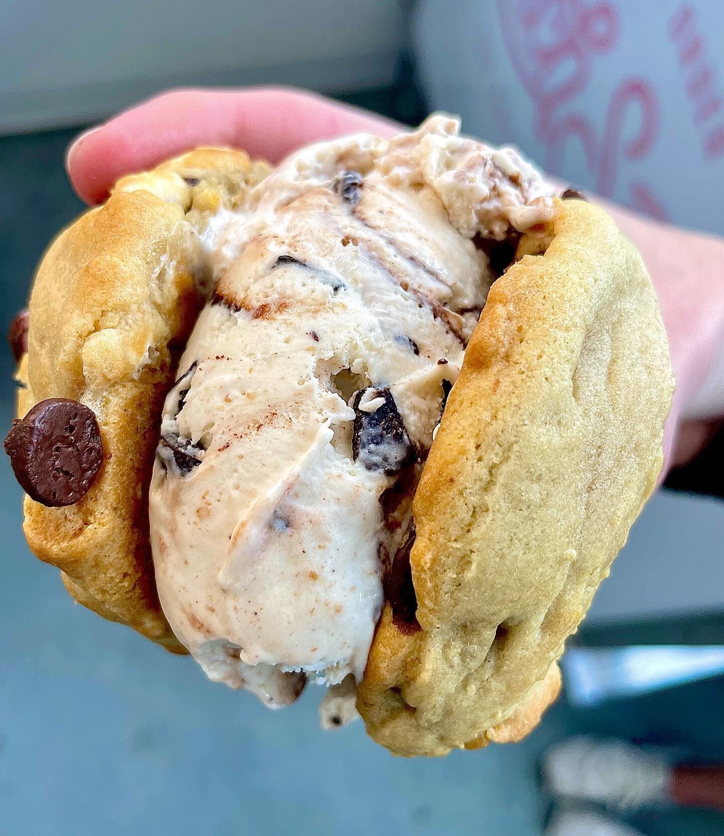 August Seasonal&rsquo;s: S&rsquo;mores! 

🍦Crushed graham cracker ice cream with melty layers of chocolate and marshmallow.
🍪 Our house base amplified with graham crackers, mini marshmallows, chocolate chips and stuffed with a Hershey bar

Both wil