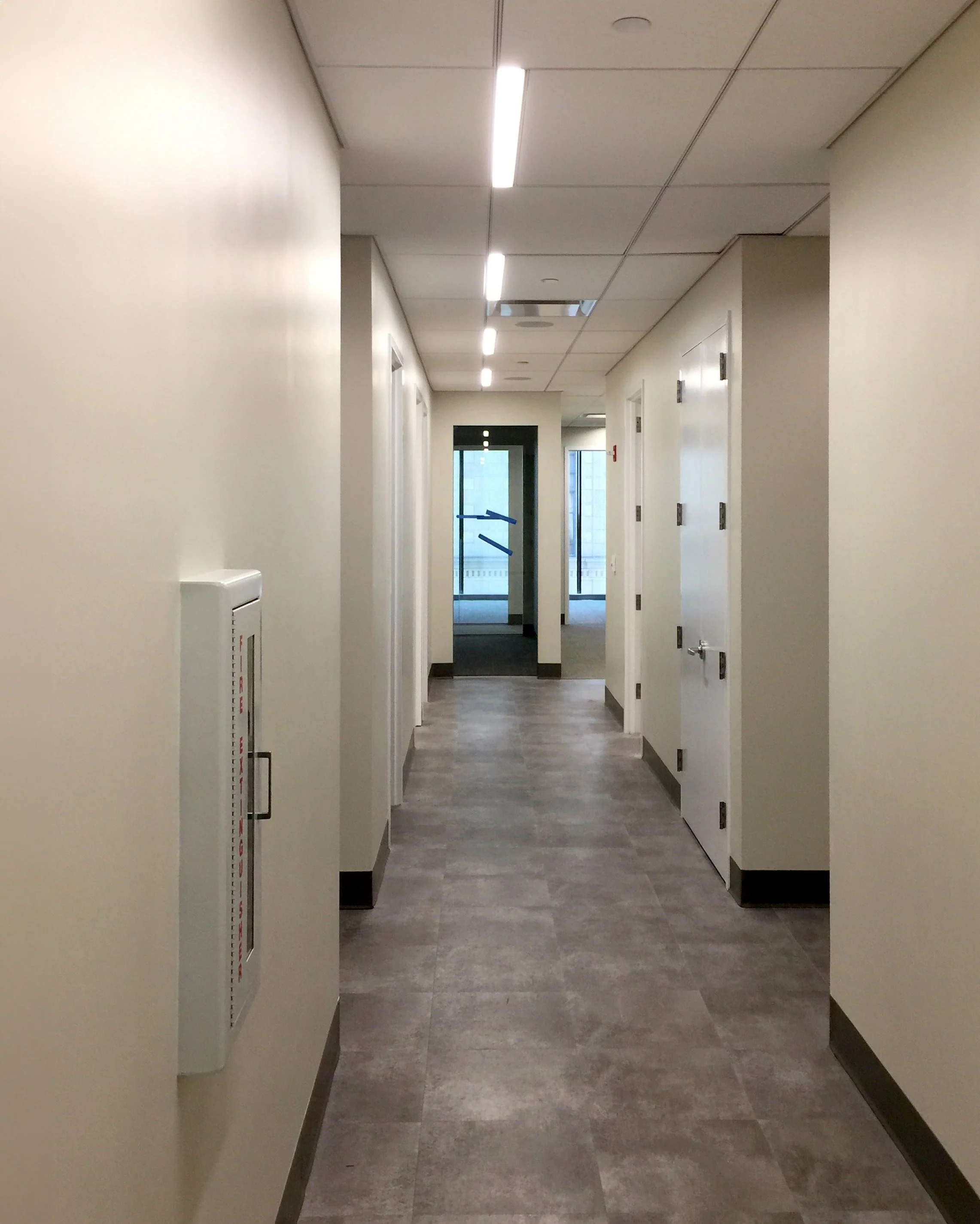 Hallway back to reception - Nancy Wills.JPG