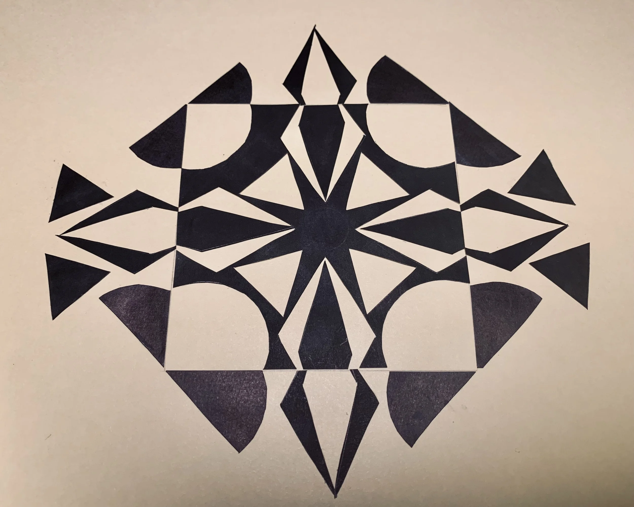 Symmetry Art Black And White All For One Symmetry Art Black And White All For One