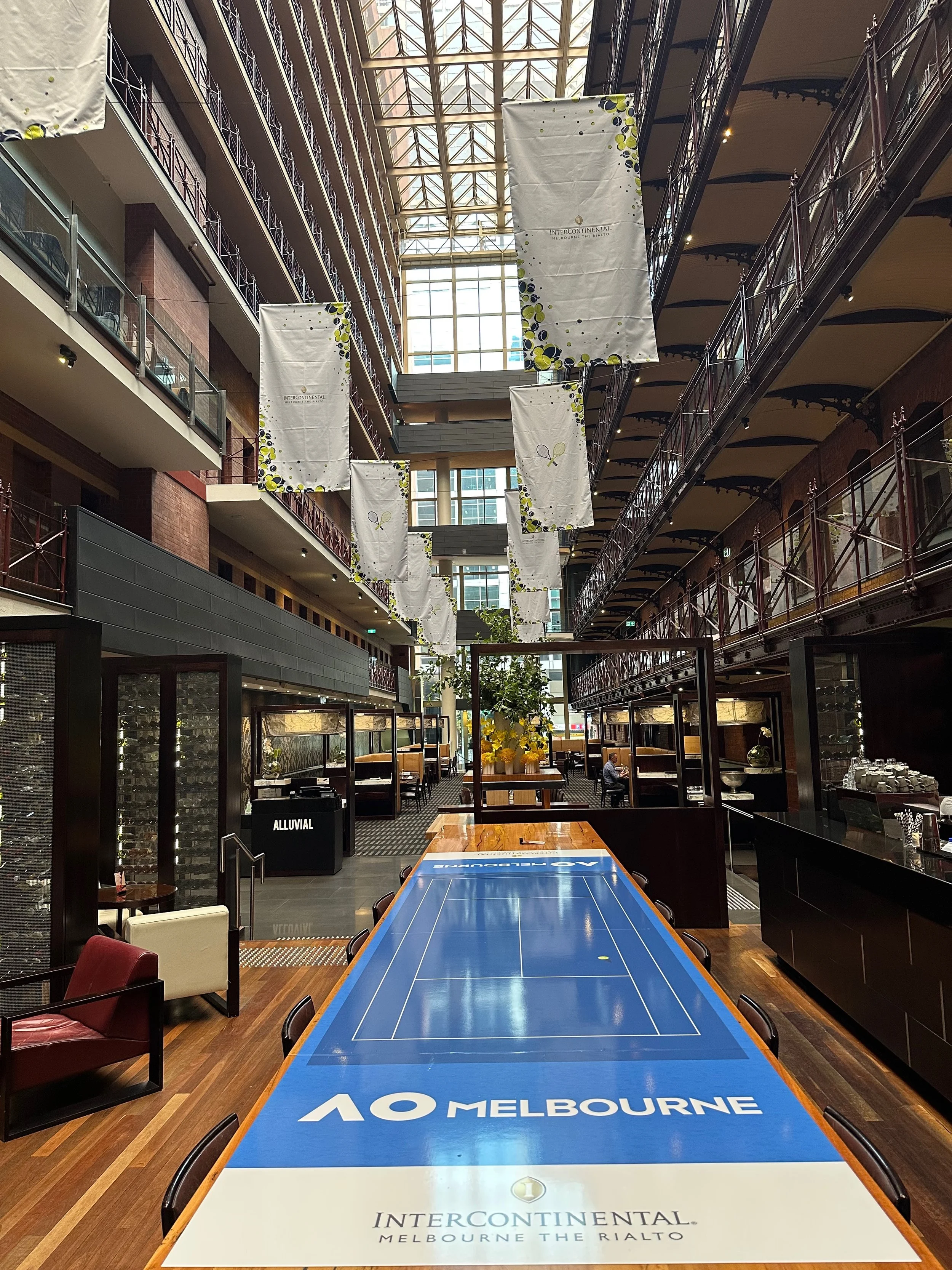 Vinyl decal for AO Melbourne weekend - Intercontinental Hotel, Collins St, Melbourne. Design & Install