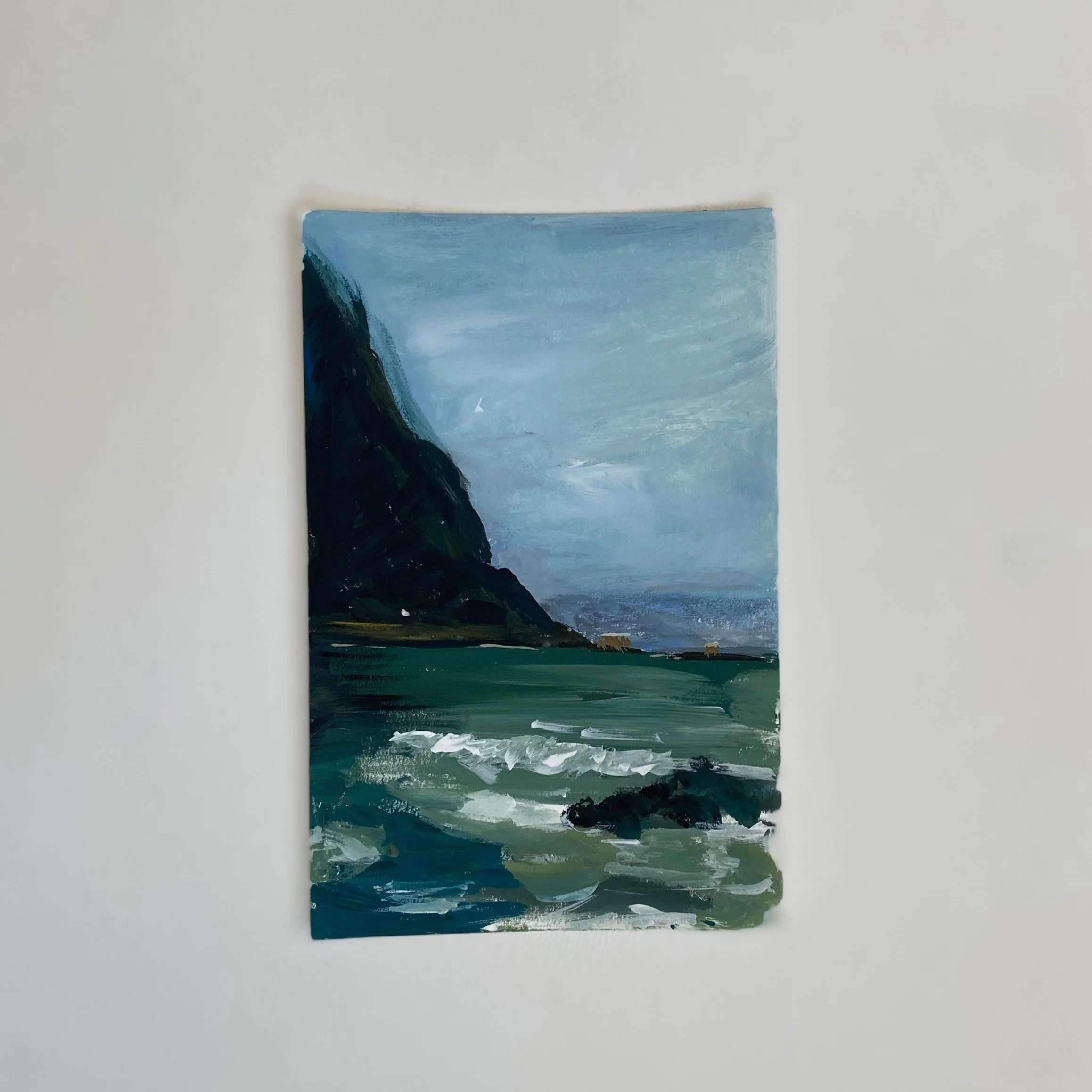 Hawaii #1, 4"x6", acrylic on paper