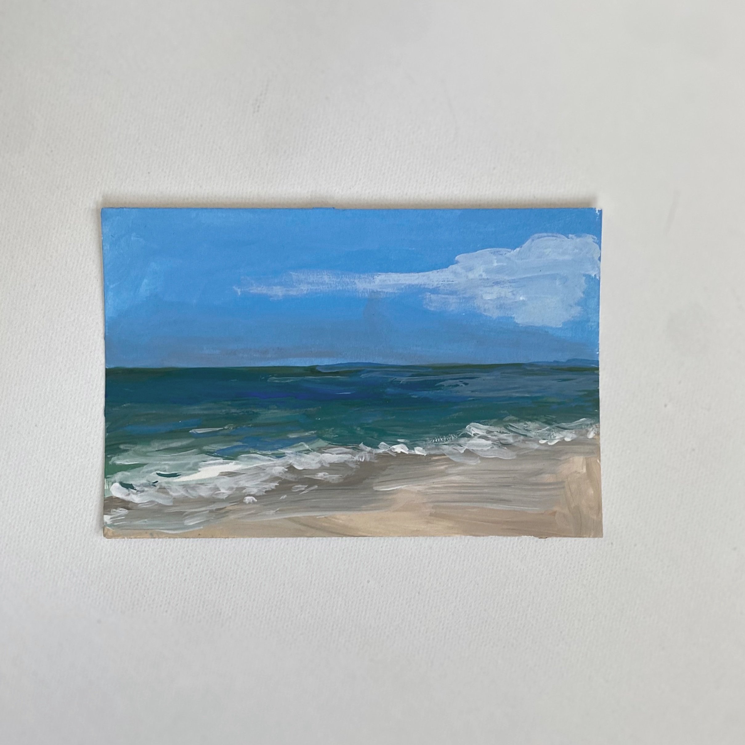 The Sea #1, 4"x6", acrylic on paper