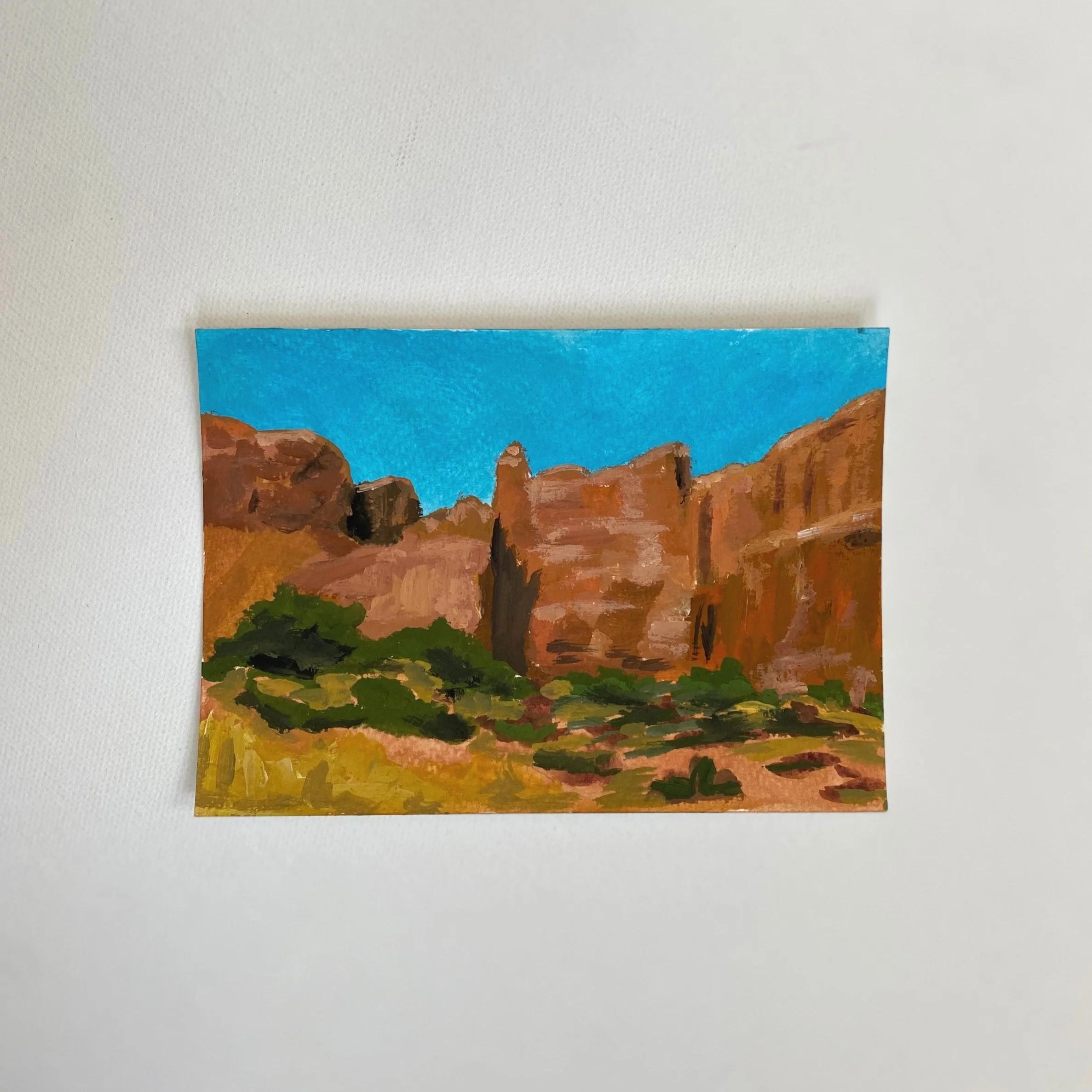 Utah #2, 4"x6", Acrylic on paper