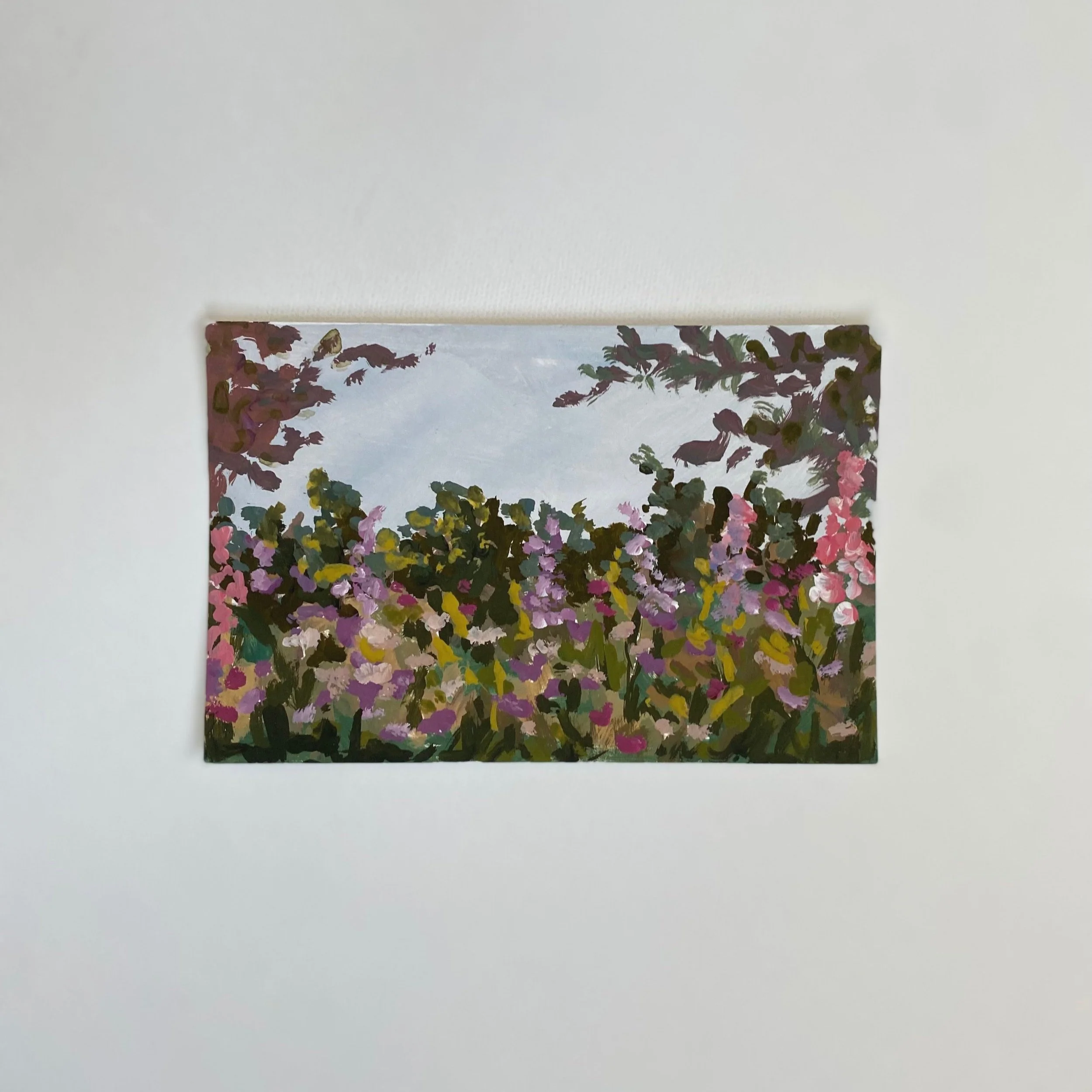 The Garden #1, 4"x6", Acrylic on paper