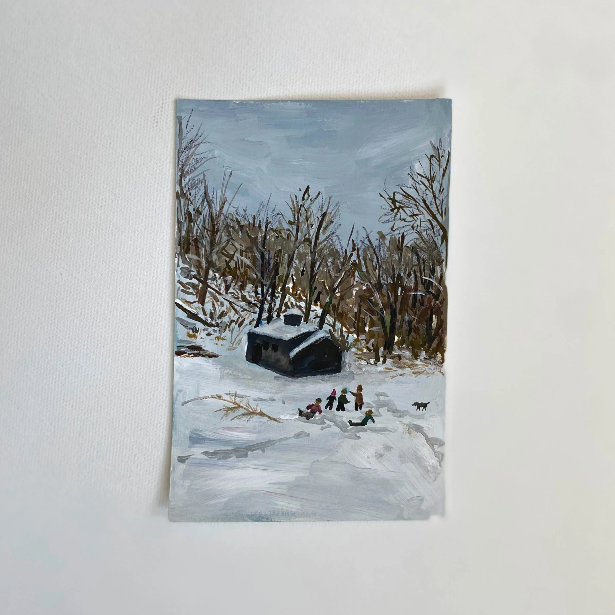 Midwest #21, 4"x6", Acrylic on paper