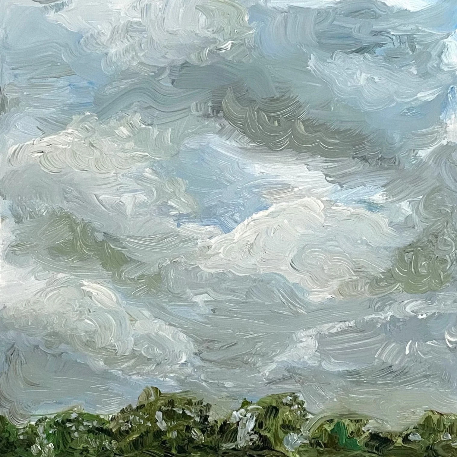 Midwest Sky #6608, 6"x 6", oil on wood, $250