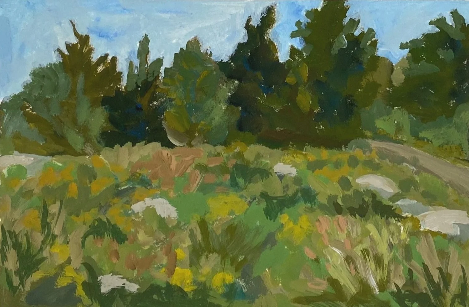 Maine #4, 4"x6", acrylic on paper, $100