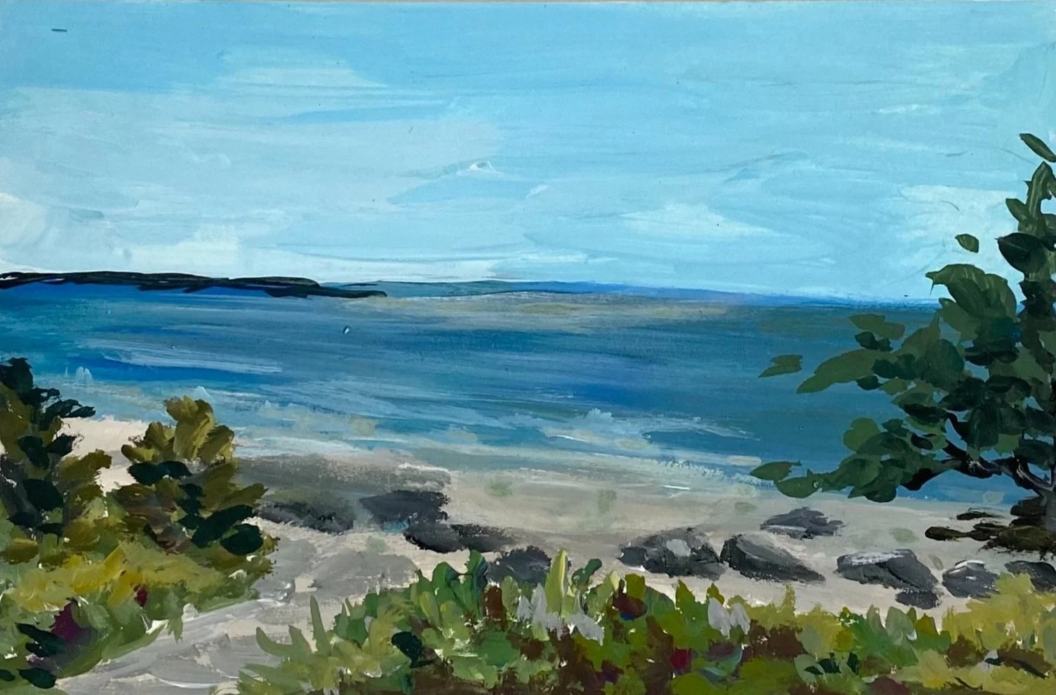 Florida #7, 4"x6",  acrylic on paper, $100