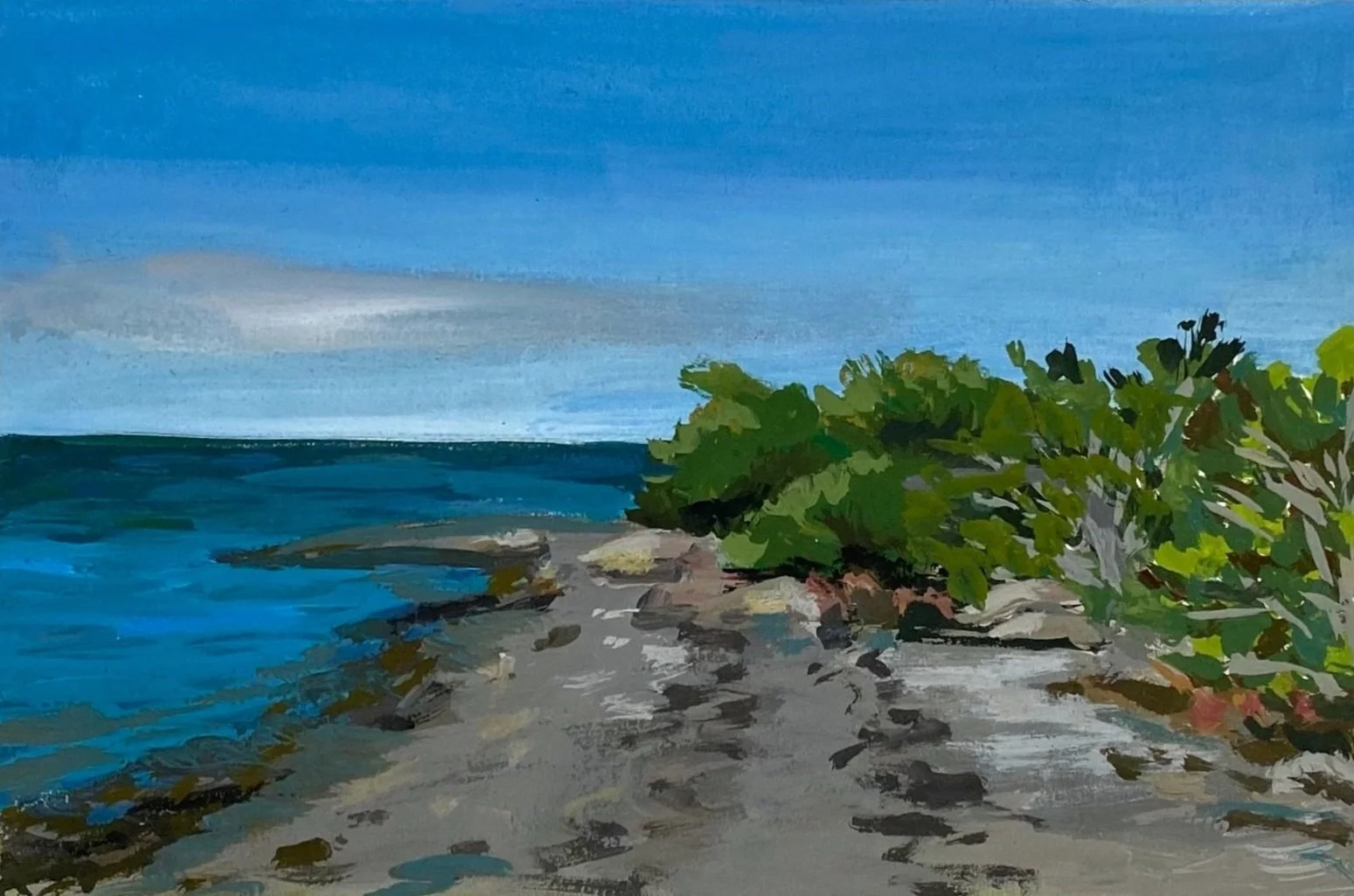 Florida #3, 4"x6",  acrylic on paper, $100