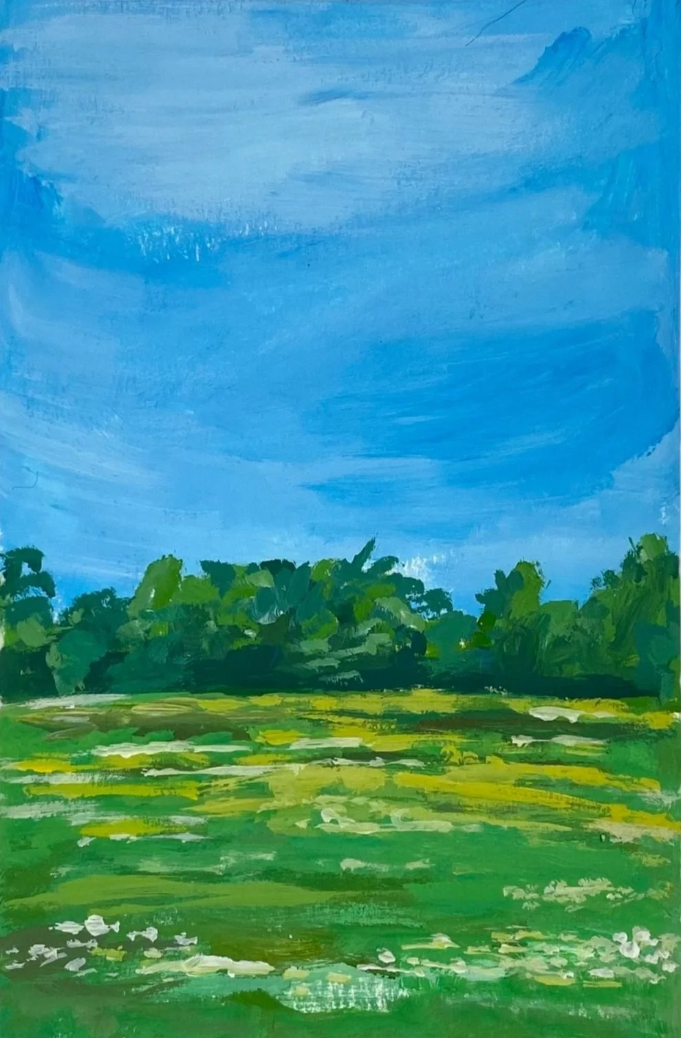 Midwest #8, 4"x6",  acrylic on paper, $100