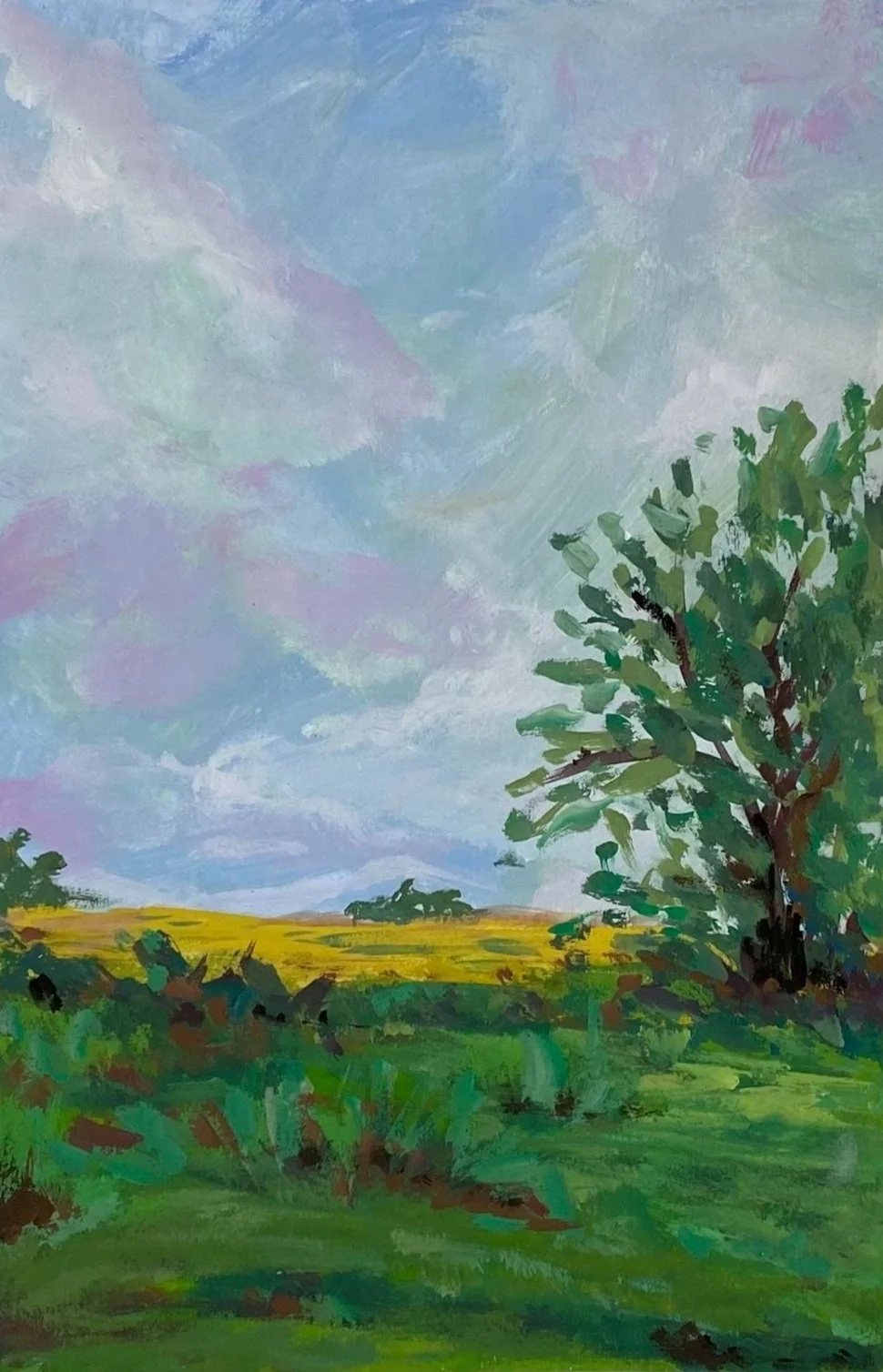 Midwest #7, 4"x6",  acrylic on paper, $100