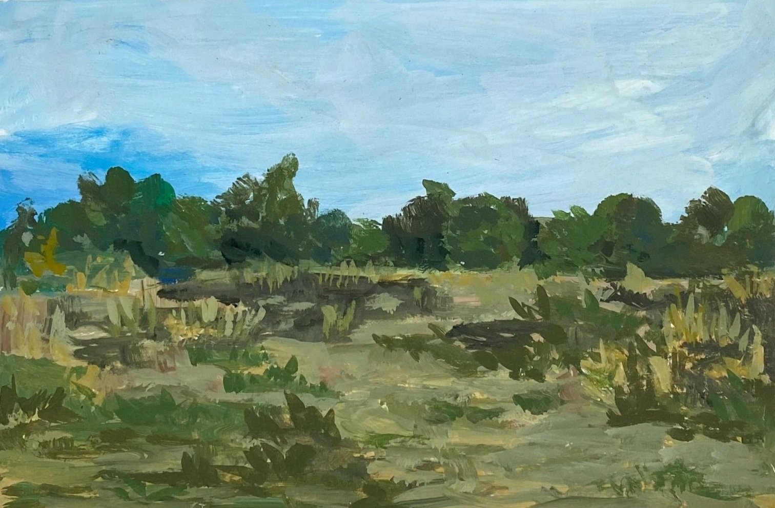 Midwest #6, 4"x6",  acrylic on paper, $100