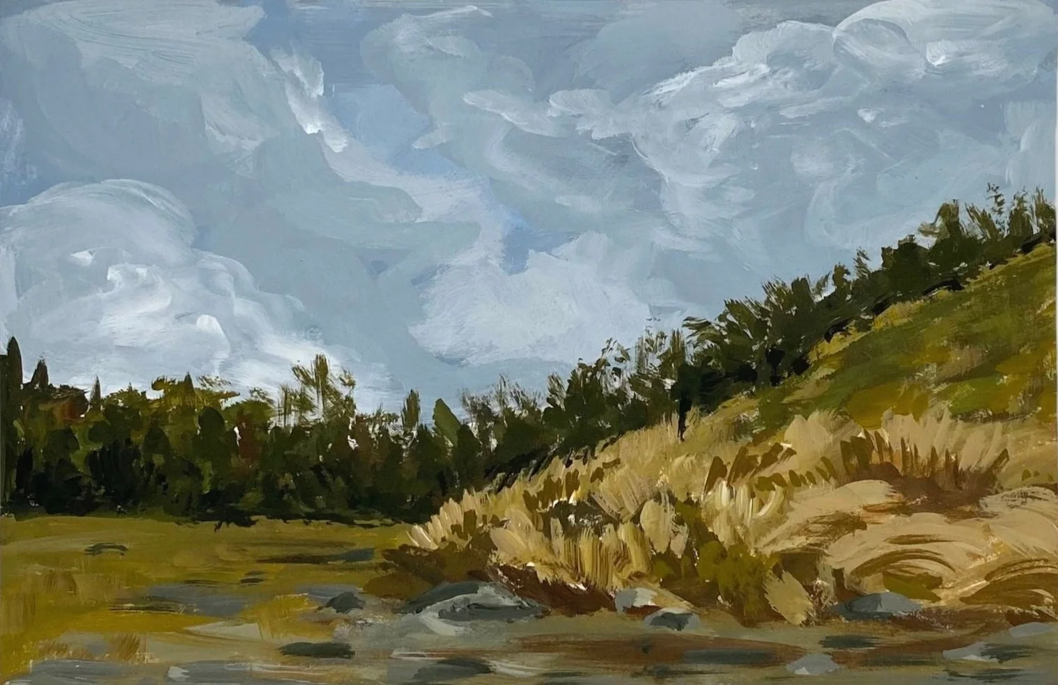 Midwest #5, 4"x6",  acrylic on paper, $100