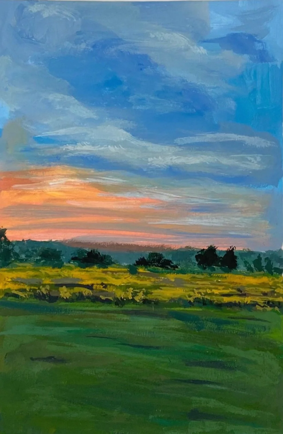 Midwest #2, 4"x6",  acrylic on paper, $100