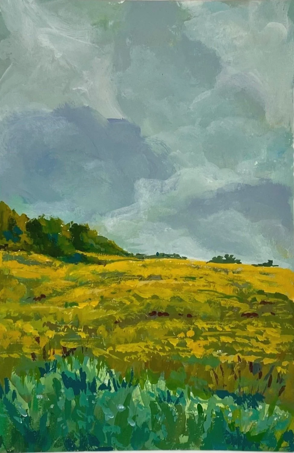 Midwest #1, 4"x6", acrylic on paper, $100