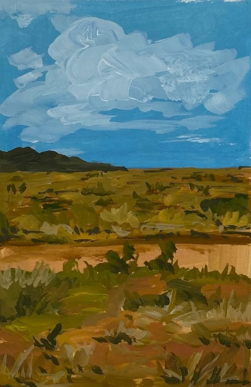 Nevada #2, 4" x 6", acrylic on paper, $100