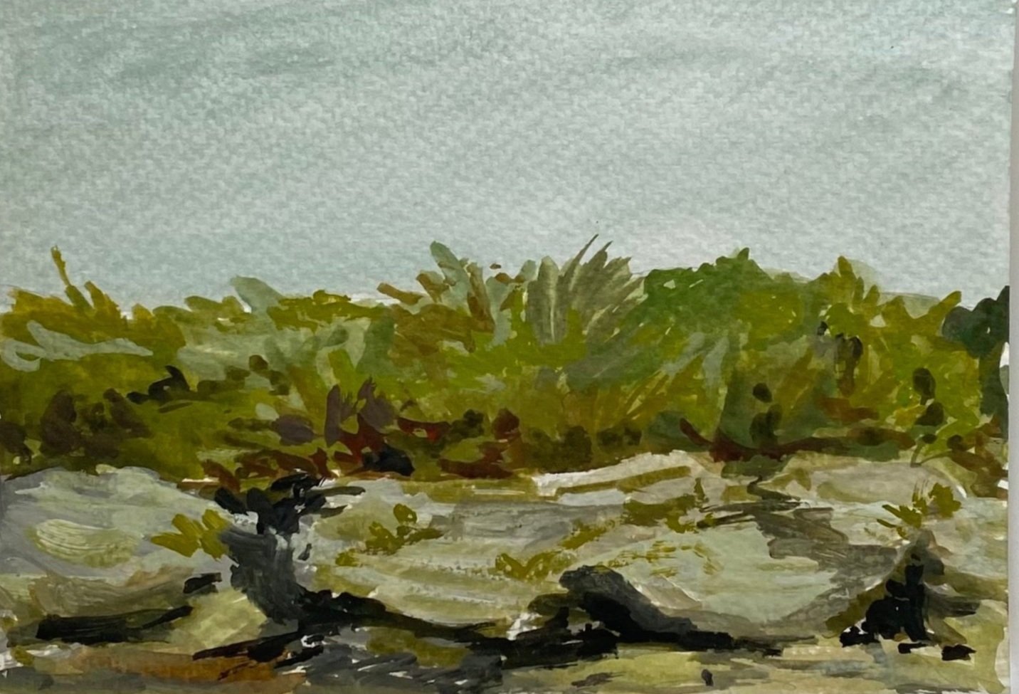 Maine #5, 4"x6", acrylic on paper, $100