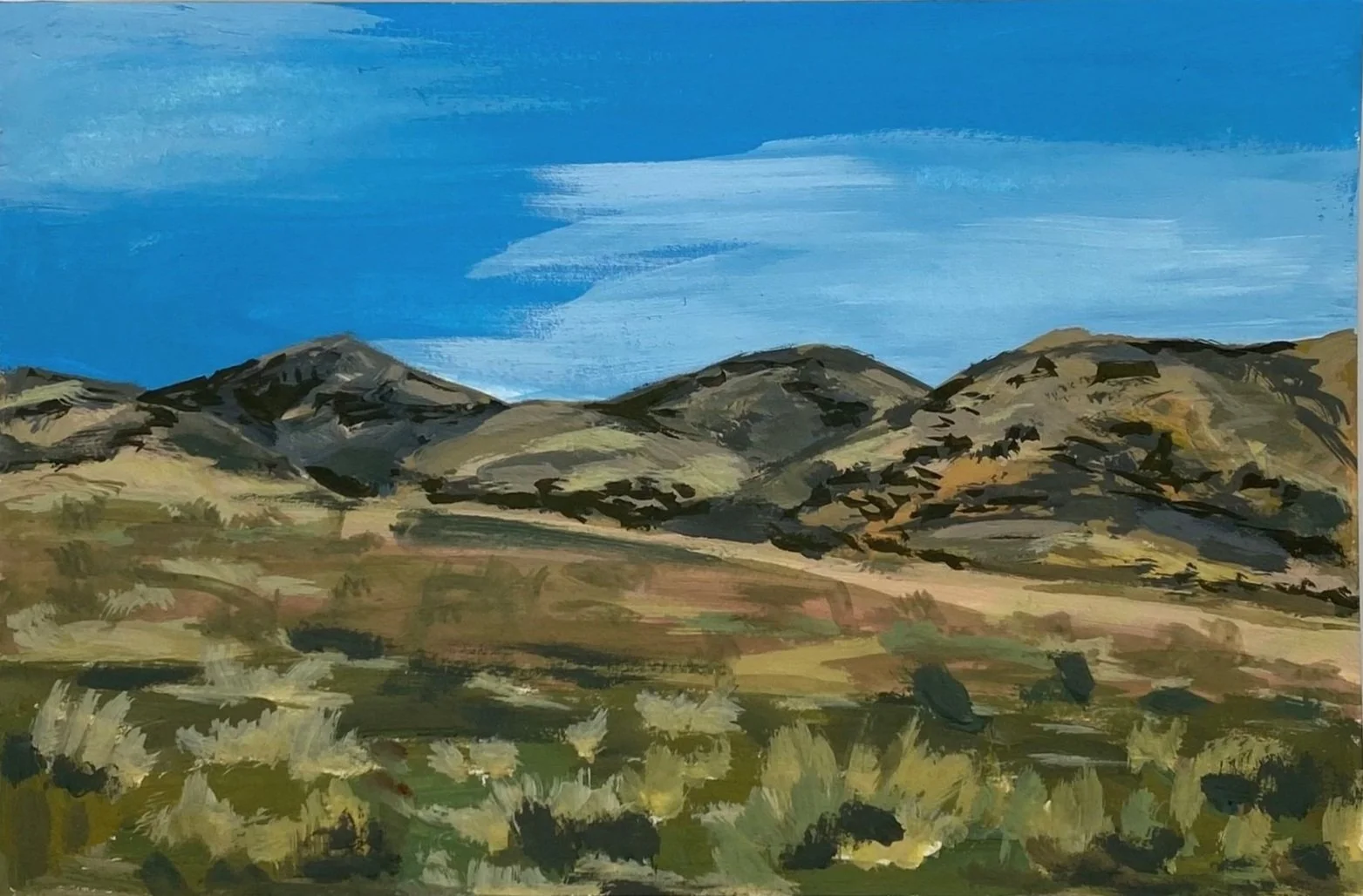 Nevada #3, 4"x6", acrylic on paper, $100