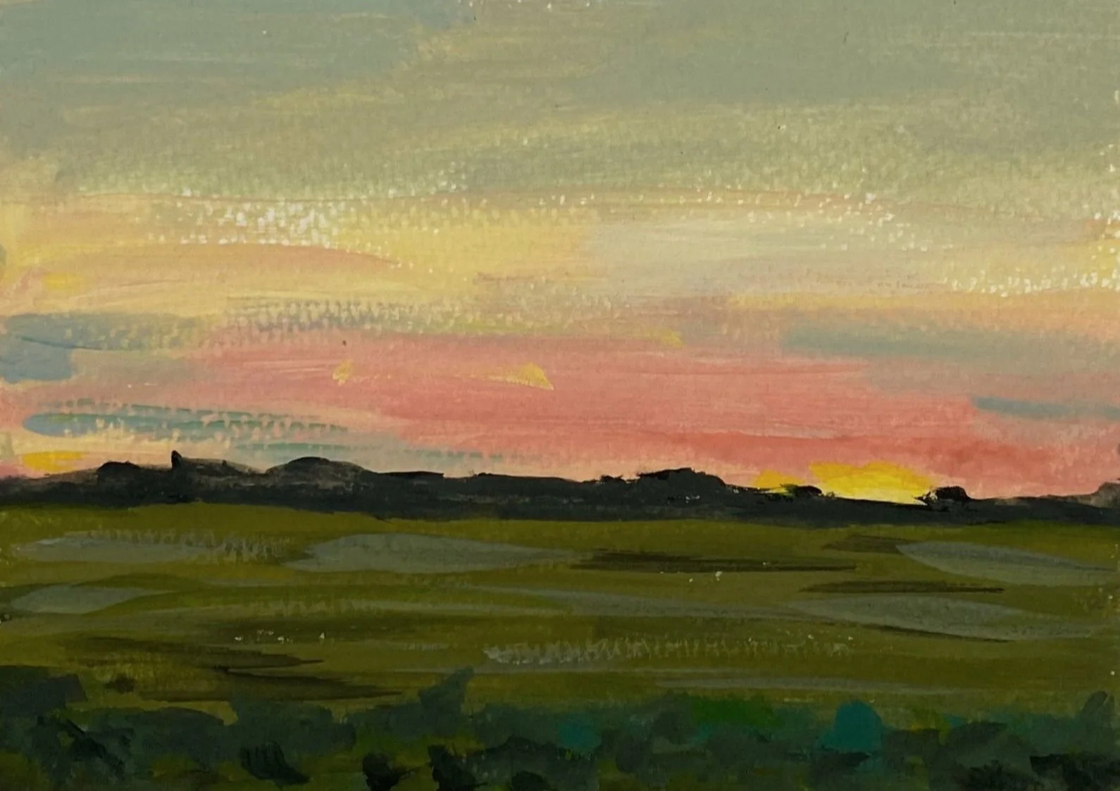 Midwest #12, 4"x6", acrylic on paper, $100