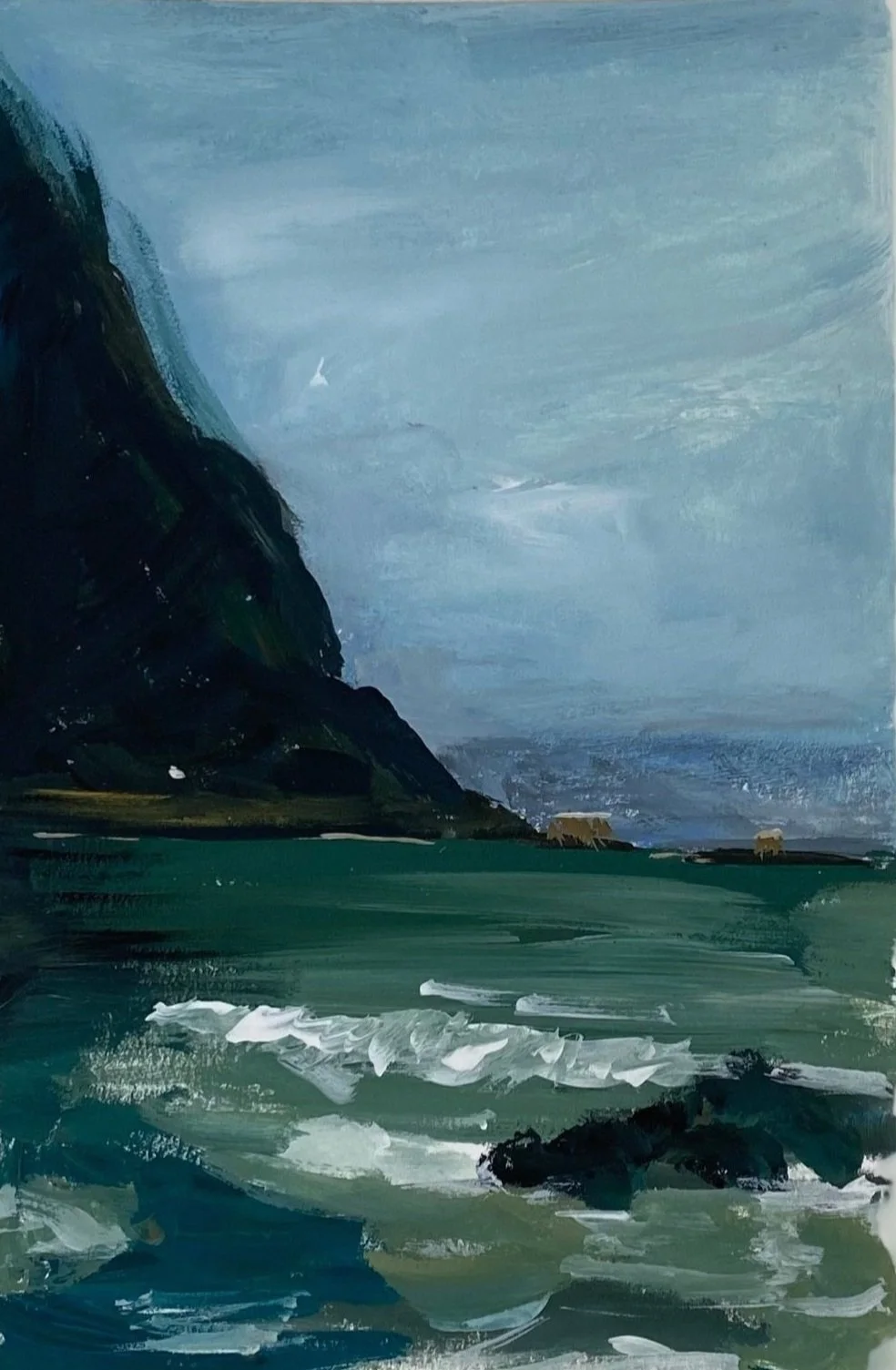 Hawaii #1, 4"x6", acrylic on paper, $100