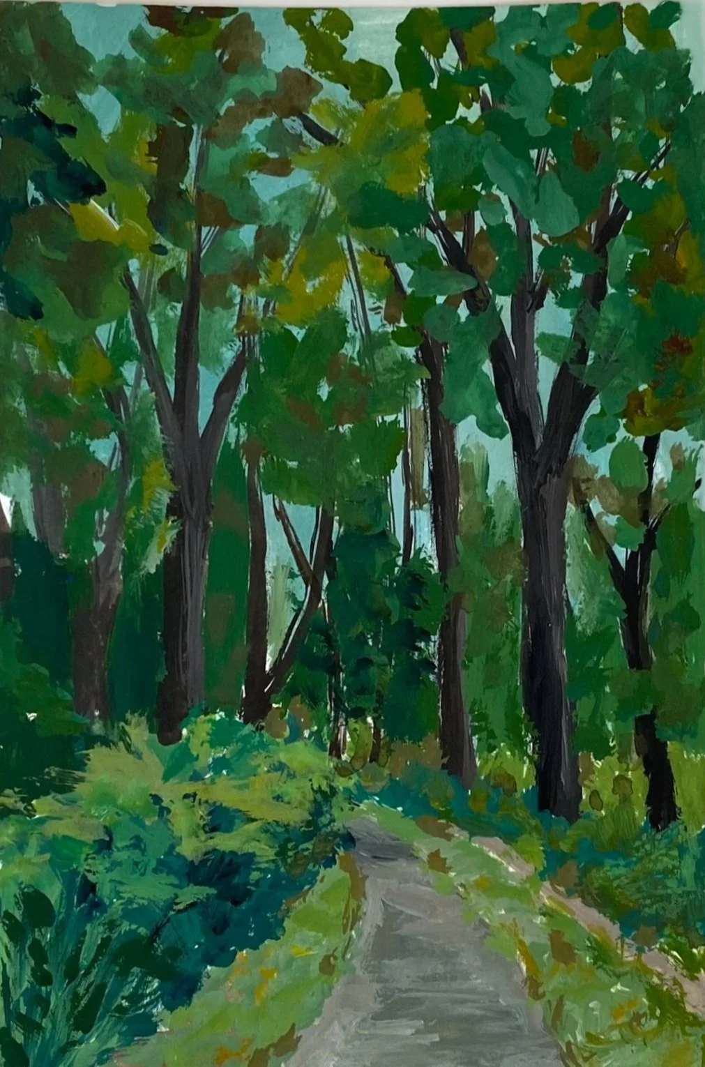 Ohio #1, 4"x6", acrylic on paper, $100