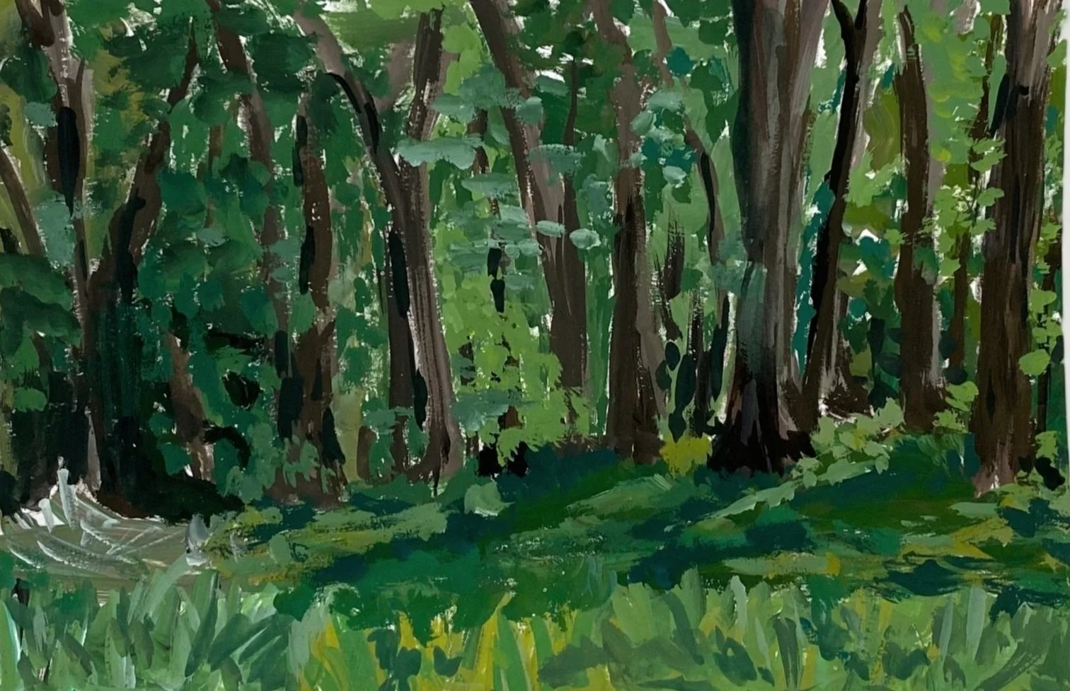 Midwest #13, 4"x6", acrylic on paper, $100