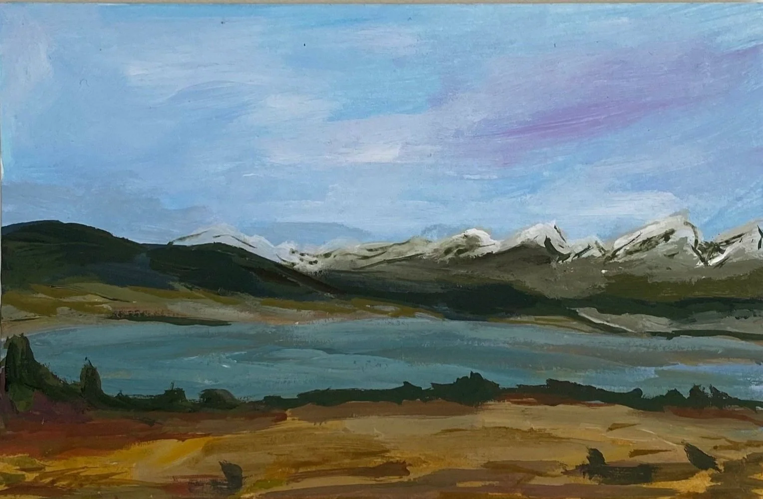 Colorado #3, 4"x6", acrylic on paper, $100