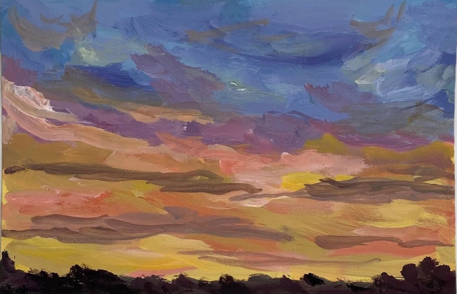 Midwest #14, 4"x6", acrylic on paper, $100