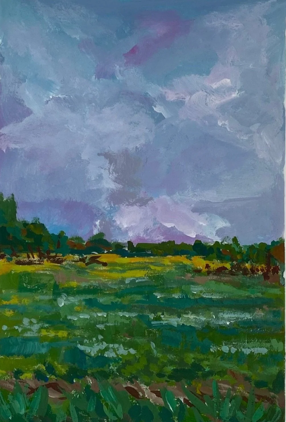 Midwest #15, 4"x6", acrylic on paper, $100