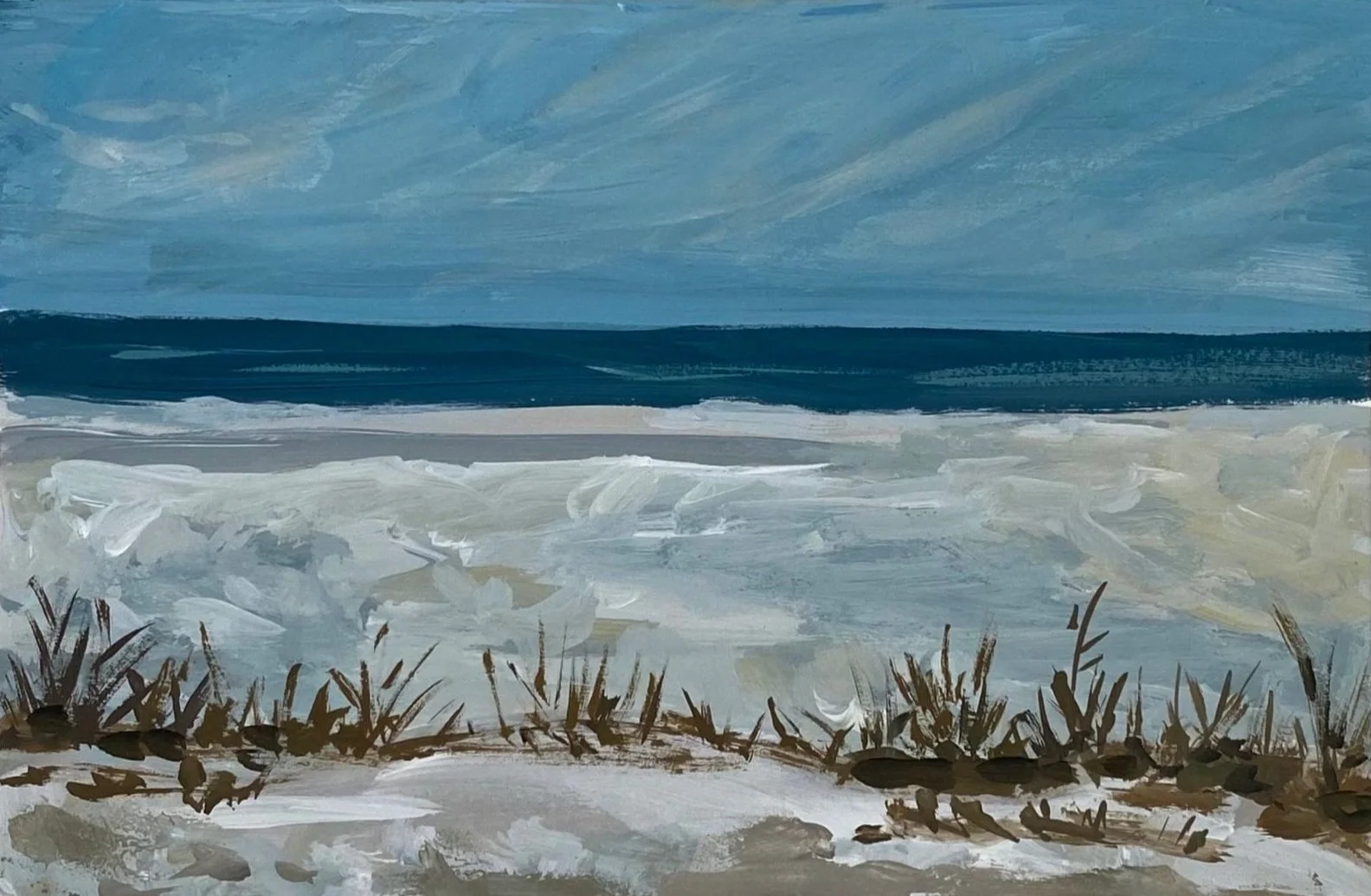 Ohio #3, 4"x6", acrylic on paper, $100