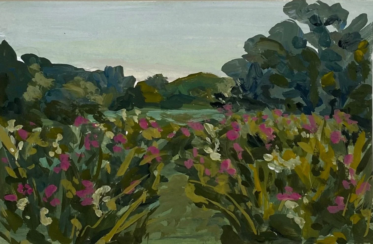 Ohio #4, 4"x6", acrylic on paper, $100