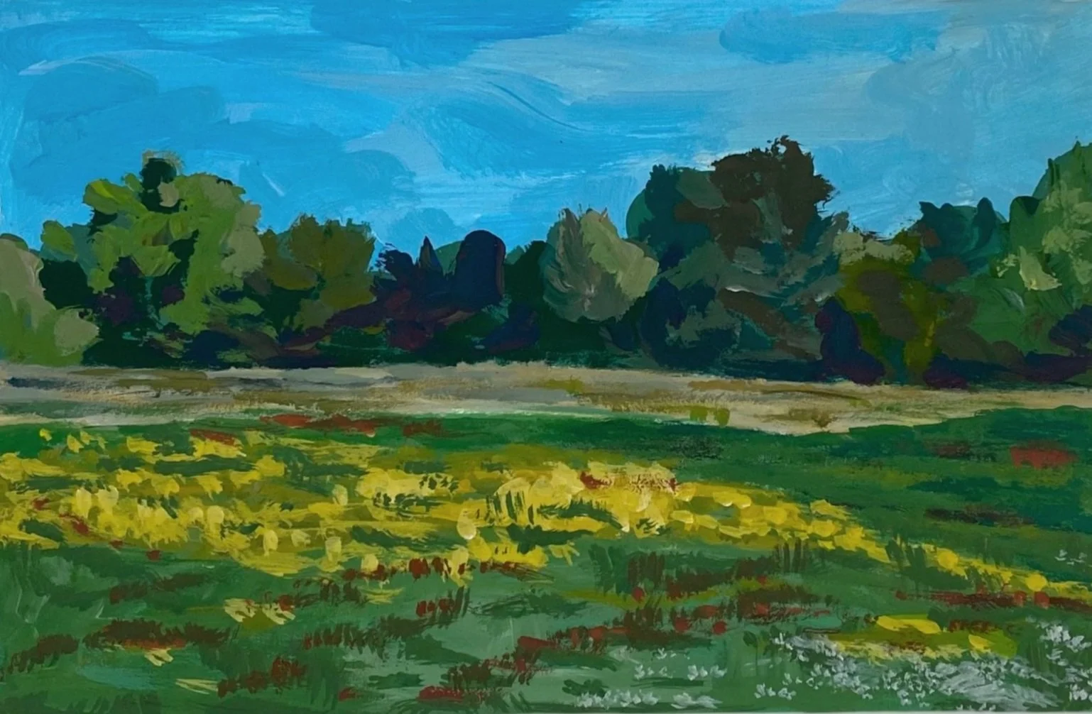 Midwest #18, 4"x6", acrylic on paper, $100