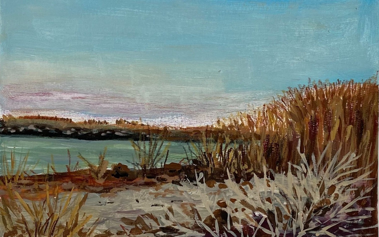 Ohio #6, 4"x6", acrylic on paper, $100